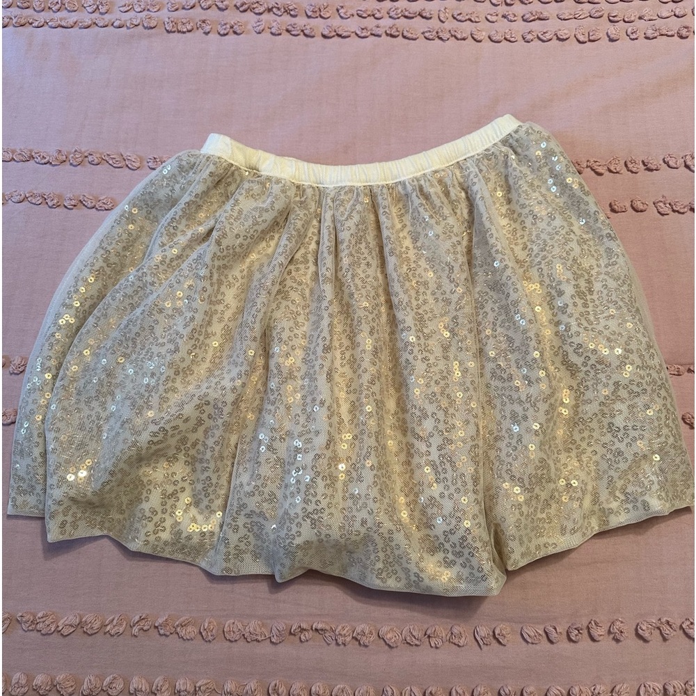 Cat and Jack gold sequin skirt